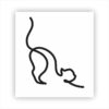 Cuadro Decorativo Gato Lineal
