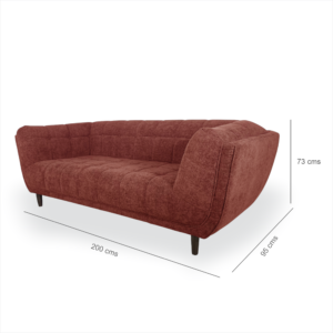 Alternative view of Sofá Niu 2 Puestos Terracota